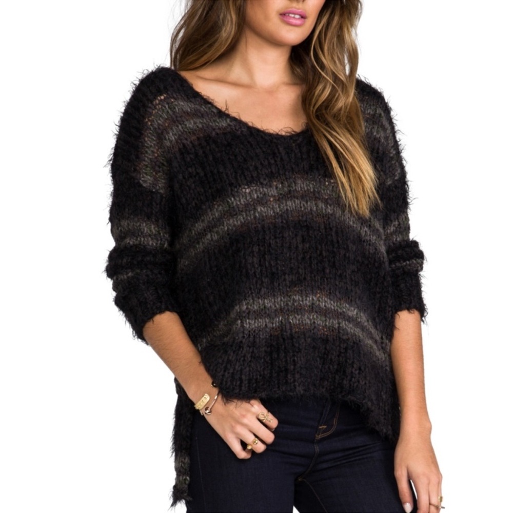 Free People Linus Striped Pullover Sweater